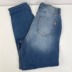 Vibrant MIU Womens Distressed High Rise Straight Leg Jeans Size 15 (31x29) NWT